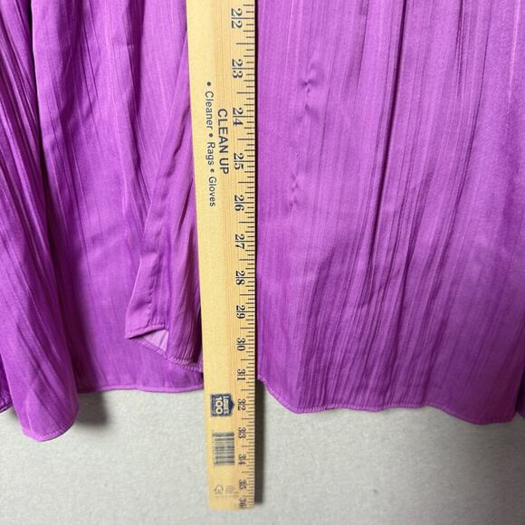 Anthropologie V-Neck Mini Dress Cocktail Party Vibrant Purple Size 2 - Picture 9 of 10